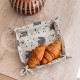 Colourful half-linen bread basket "Sheep"